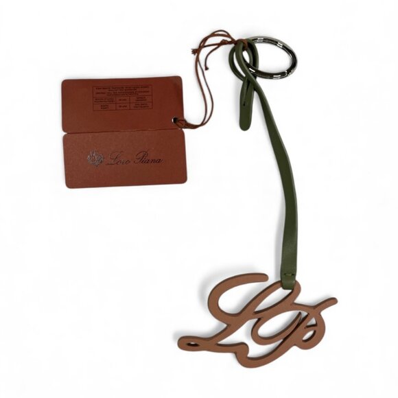 Loro Piana Logo Leather Keychain / Bag Charm – LP Script - Picture 1 of 2